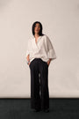 Silk Wide-Leg Trouser
