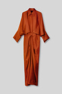 Draped Silk Dress
