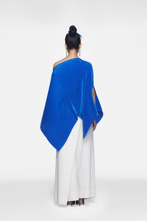 Pleated Short Poncho