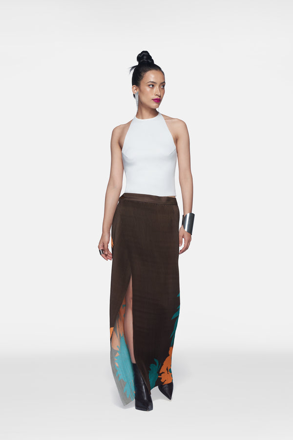 Pleated One Shoulder Tunic Set