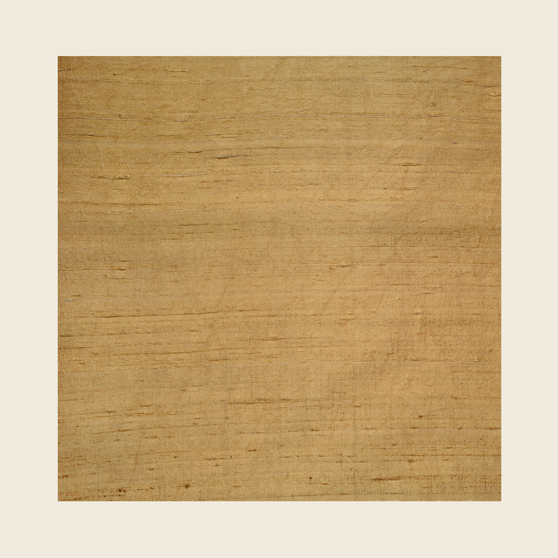 Handwoven Silk Sari - Olive + Champagne